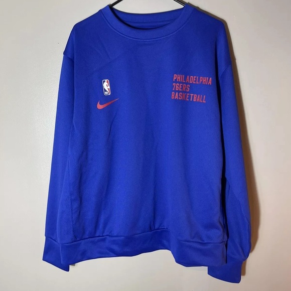 Nike Philadelphia 76ers Men's Sweater Basketball NBA Size L Blue New
